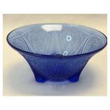 (K) Vintage Hazel Atlas Royal Lace Cobalt Blue 3