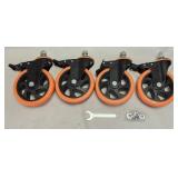 (D) 4 Caster Wheels 5' w/ Brakes