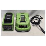 (D) Energup 40V Lithium-Ion Battery & Charger