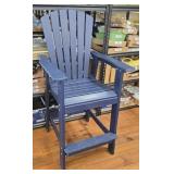 Tall Adirondack Synthetic Navy Blue Chair 28'W