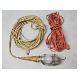 (FL) Extension Cord & Shop Light (unknown length)