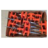 (D) 14 Garden Hose Roller Guide Spikes 9½' Long