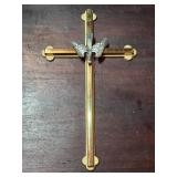 Brass Cross Wall Decor 9¼"x 5"