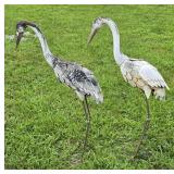 2 Metal Stork Figures 36" tall
