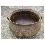 Cast Iron Pot 16"W 11"H (has crack on side)