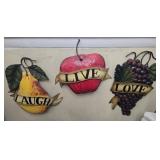 Metal Fruit Wall Deco Aprox 20"T