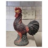 Hand Painted Ceramic Rooster 13½" T