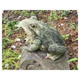 Resin Frog Yard Decor  14"L 8"T