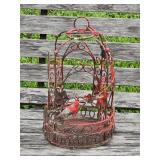 Wire Bird Cage Yard Decor 13" tall