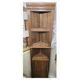 Wooden Corner Shelf 18"W 73¼"H