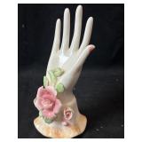 Vintage Porcelain Hand Ring Holder 6"