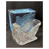 Lead Crystal Sleigh 7"
