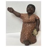 6 1/2" Folkart Figurine Signed J.P.