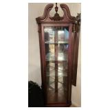 Corner Curio Cabinet w/4 Glass Shelves 17"W 17"D