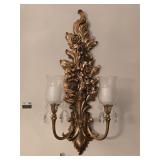 2- Vintage Syroco Regency Style Sconces 27" tall