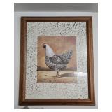 Framed Wyandottes Print 19½"x 23"