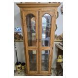 Wooden Display Case w/ Glass Shelves 30½"W 16¾"D