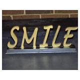 Resin "Smile" Tabletop Accent Sign 12½"L 4½"H