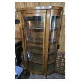 Bow Front Display Cabinet 38"W 15"D 64½"H