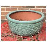 Ceramic Planter 14"W 6"T (with hairline crack)