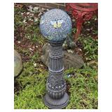 Glass Butterfly Gazing Globe w/ Stand 30" tall
