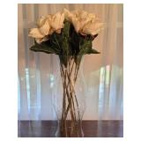 Etched Glass Hurricane Shade 10"H 8"W w/