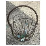21" Metal Plant Stand Basket