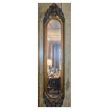Ornate Narrow Wall Mirror 11"x 52"