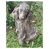 18" Concrete Dog Yard Decor