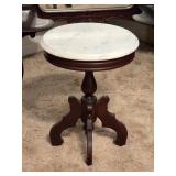 Victorian Marble Top Parlor Table 14"W 18:H