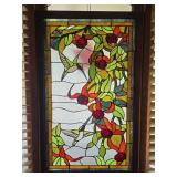 Hummingbird Stained Glass Panel 22"x 36"