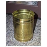 Brass Trash Can 9½"W 12"H