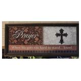 Framed "Prayer" Print 21½"x 9½"