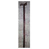 Handcarved Wooden Cane 35" tall