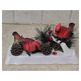 Musical Singing Cardinals on Branch 11½"L 6¾"H