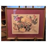 Framed "Diamond Fruit Basket" by David Groce 23"x