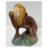 Ceramic Majolica Monkey 10"
