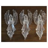 3 Acrylic Angel Ornaments 8" tall