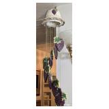Ceramic Grape Wind Chime 25" tall