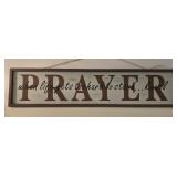 Framed "Prayer" Print Wall Decor 16"x 6"