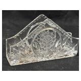 6 1/2" x 4" Lead Crystal Napkin Holder