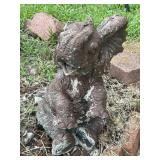 20" Concrete Elephant Damaged