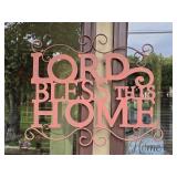Metal Lord Bless This Home Wall Decor 22½x 18¼"