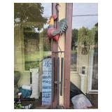 Metal Rooster Windchime 43" tall
