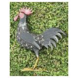 18" Metal Rooster Yard Decor