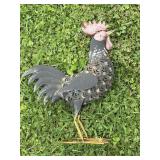18" Metal Rooster Yard Decor