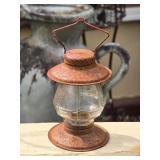 Metal & Glass Lantern 6" tall