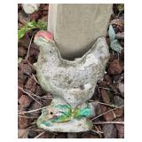 Concrete Chicken Yard Decor 7" tall