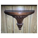 Half-Moon Wooden Shelf 14½"W 13"H