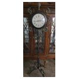 Wrought Iron Floor Standing Clock 69" tall
